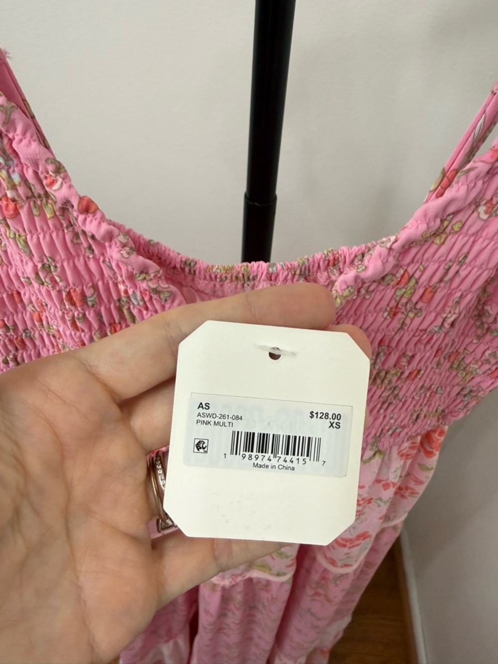 Altar'd State Pink Floral Smocked Maxi Dress - Picture 4 of 5